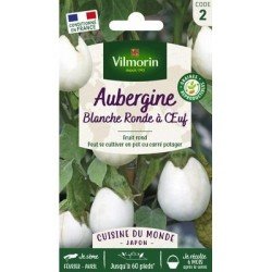 Aubergine BLANCHE RONDE À ŒUF - VILMORIN