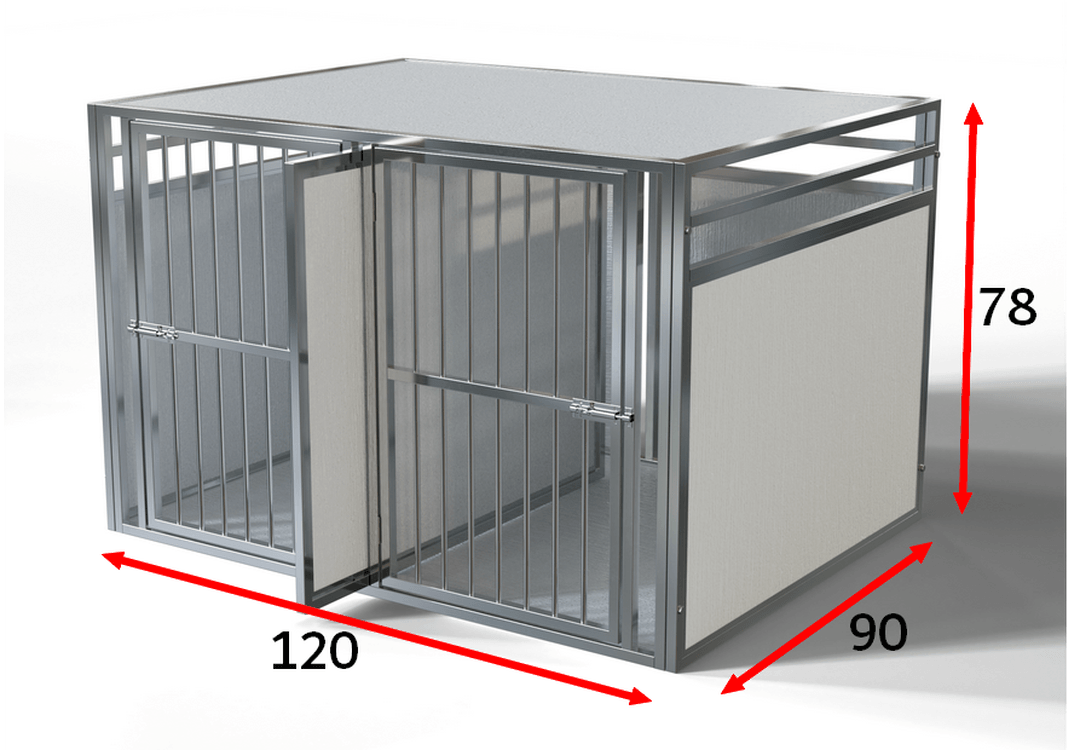 Cage de transport chien - cage chenil - caisse chien alu
