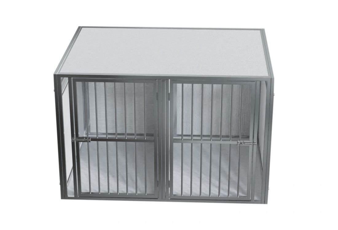 Cage Double Inox - Chien Taille S